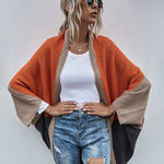 Nadorine Crochet Color Stitching Winter Sweaters