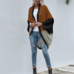 Nadorine Crochet Color Stitching Winter Sweaters