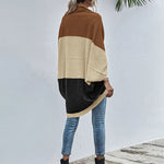 Nadorine Crochet Color Stitching Winter Sweaters