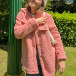 Nadorine Button Down Winter Warm Brushed Jacket