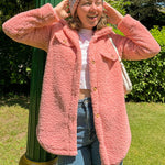 Nadorine Button Down Winter Warm Brushed Jacket