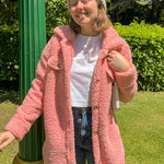 Nadorine Button Down Winter Warm Brushed Jacket