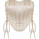 Solid Satin Corset Tube Tanks