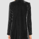 Solid Long Sleeve Blazers Suit Blazer Shawl Lapel Slim Fit Velvet Jackets