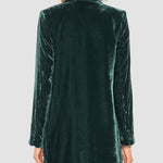 Solid Long Sleeve Blazers Suit Blazer Shawl Lapel Slim Fit Velvet Jackets