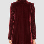 Solid Long Sleeve Blazers Suit Blazer Shawl Lapel Slim Fit Velvet Jackets