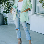 Nadorine Casual Lapel Slim Pocket Button Blazer