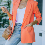 Nadorine Casual Lapel Slim Pocket Button Blazer