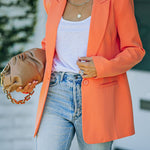 Nadorine Casual Lapel Slim Pocket Button Blazer
