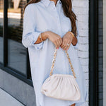 Plus Size Striped Print Button Front Long Sleeve Mini Shirt Dress