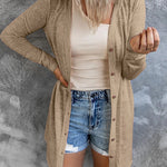 Knitted Plain Classic Shirt Collar Regular Sweater Cardigans