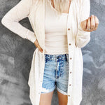 Knitted Plain Classic Shirt Collar Regular Sweater Cardigans