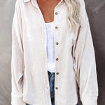 Zeagoo Zeagoo Women's Corduroy Shirts Long Sleeve Oversized Causal Button Down Blouses Tops with Pockets