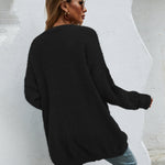 Fuzzy Knitted Sweater Cardigan with Pockets Soft Open Front Long Sweater Outerwear