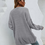 Fuzzy Knitted Sweater Cardigan with Pockets Soft Open Front Long Sweater Outerwear