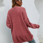 Fuzzy Knitted Sweater Cardigan with Pockets Soft Open Front Long Sweater Outerwear