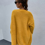 Fuzzy Knitted Sweater Cardigan with Pockets Soft Open Front Long Sweater Outerwear