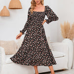 Long Sleeve V Neck Knitted Pencil Dress Jumper Long Dress
