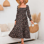 Long Sleeve V Neck Knitted Pencil Dress Jumper Long Dress