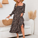 Long Sleeve V Neck Knitted Pencil Dress Jumper Long Dress