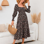 Long Sleeve V Neck Knitted Pencil Dress Jumper Long Dress