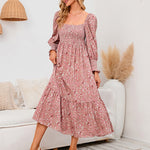 Long Sleeve V Neck Knitted Pencil Dress Jumper Long Dress
