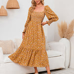 Long Sleeve V Neck Knitted Pencil Dress Jumper Long Dress