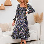 Long Sleeve V Neck Knitted Pencil Dress Jumper Long Dress