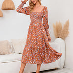 Long Sleeve V Neck Knitted Pencil Dress Jumper Long Dress
