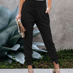 Elastic Waist Sweatpants Soft Lightweight Jogging Pants with Pockets