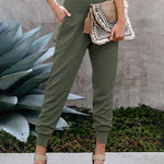 Elastic Waist Sweatpants Soft Lightweight Jogging Pants with Pockets