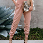 Elastic Waist Sweatpants Soft Lightweight Jogging Pants with Pockets