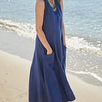 Sleeveless Dresses with Pocket
