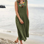 Sleeveless Dresses with Pocket