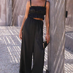 Two-piece Outfits Frill Cami Top & Pants Sets