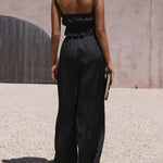 Two-piece Outfits Frill Cami Top & Pants Sets