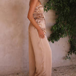 Two-piece Outfits Frill Cami Top & Pants Sets