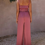 Two-piece Outfits Frill Cami Top & Pants Sets