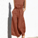 Wide Leg Long Jumpsuit