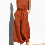 Wide Leg Long Jumpsuit