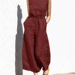 Wide Leg Long Jumpsuit
