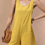 Pocket Shorts Jumpsuits