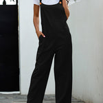 Loose Solid Color Jumpsuit Overalls with Overalls