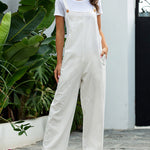 Loose Solid Color Jumpsuit Overalls with Overalls