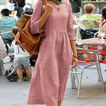 Loose Cotton Linen Beach Dresses