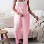 Retro Dungarees Summer Pants Jumpsuits Overalls Playsuit Bib Pants Linen Casual Loose Jumpsuit