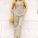 Tank Top Wide Leg Pants Suit