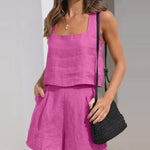 Nadorine Crop Tops Shorts Sets