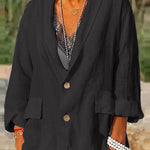 Solid Color Casual Loose Fit Women's Jacket