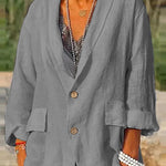 Solid Color Casual Loose Fit Women's Jacket
